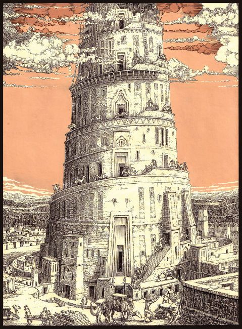 15. KK100 — Shenzhen — historical or evocative Tower of Babel image