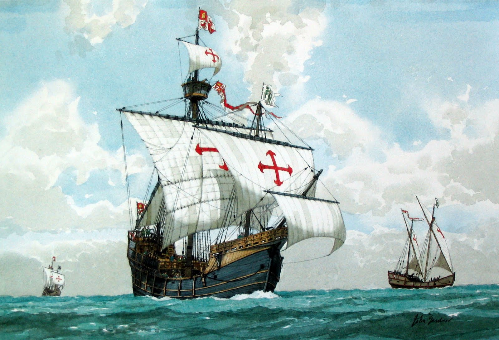 Historical illustration from 2. The Conquest of the Americas