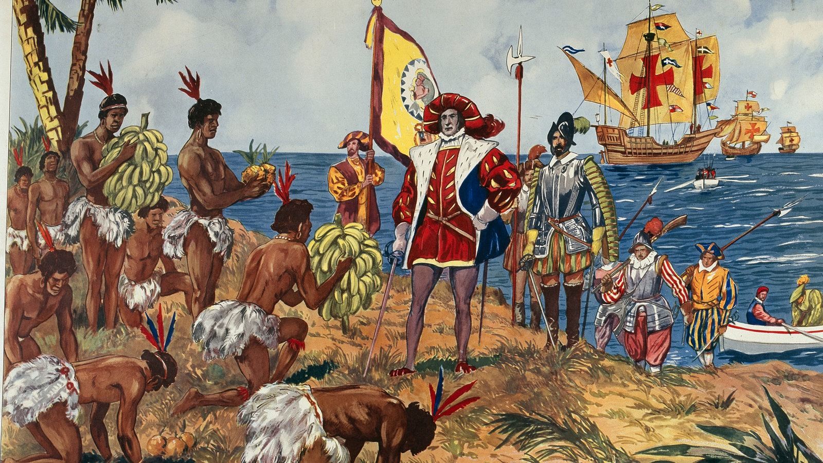 Historical illustration from 2. The Conquest of the Americas